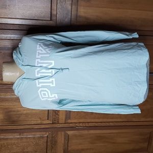 Victoria Secret PINK Long Sleeve Hooded Tee Sz XS